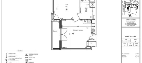 2غرفة شقة في Rosny-sous-Bois, France رقم 337564 2