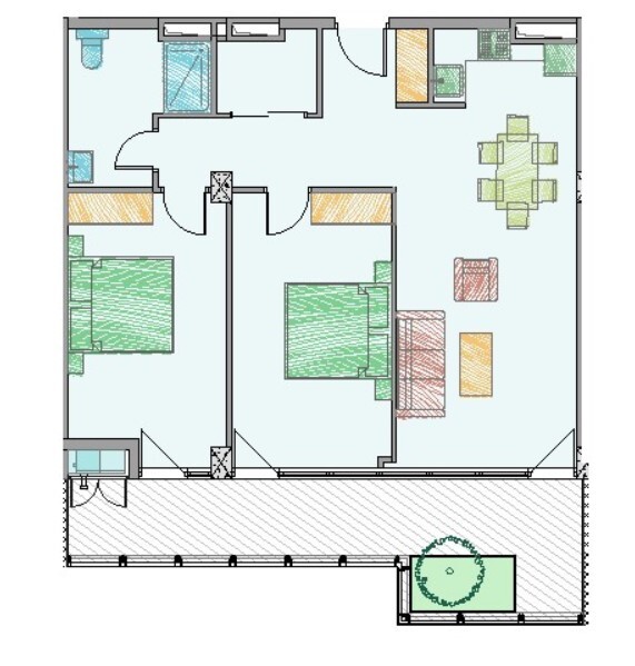 2 bedrooms Apartment in Tbilisi, Georgia No. 1252