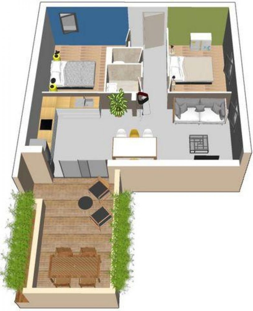 شقة 2 غرف نوم  في Agde, France رقم 37871