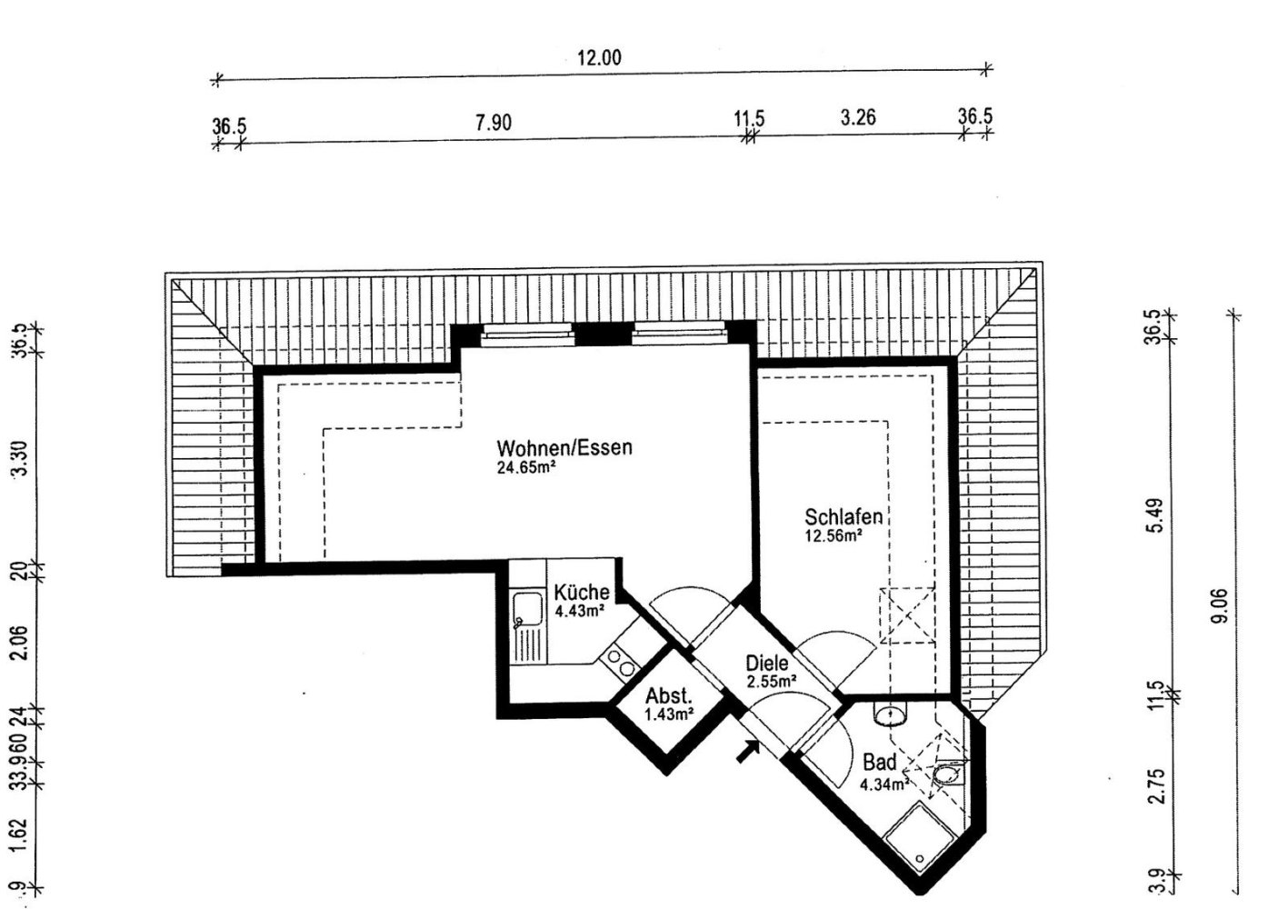 1 Schlafzimmer Wohnung in Essen, Germany, Nr. 286761