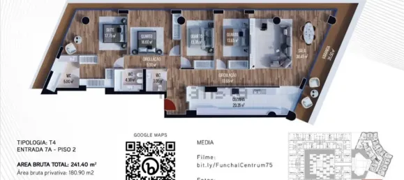 Apartamento de 4 dormitorios en Funchal, Portugal No. 159778 3