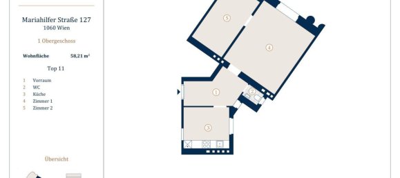 2 rooms Apartment in Mariahilf, Austria No. 126586 8