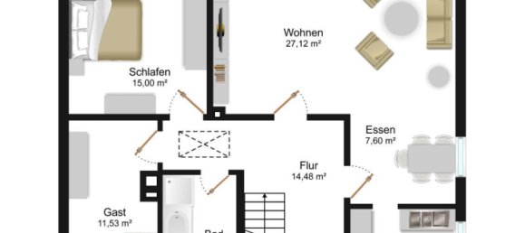 1 غرف نوم تاون هاوس في Marburg-Biedenkopf, Germany رقم 210639 12