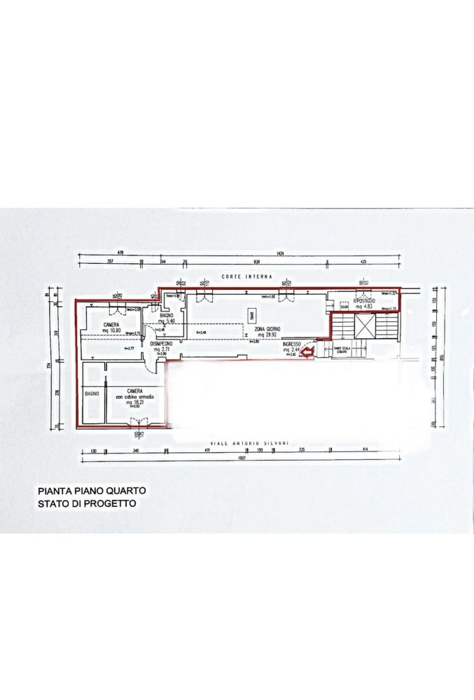 3 bedrooms Penthouse in Bologna, Italy No. 322417