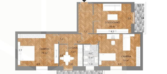 4-salle Appartement à Ciampino, Italy No. 20794 2