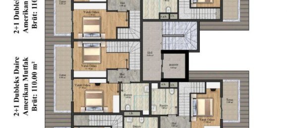 Ático de 3 habitaciónes en Oba, Turkey No. 10032 13