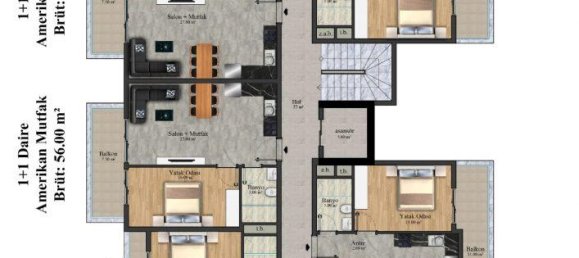 Ático de 3 habitaciónes en Oba, Turkey No. 10032 11