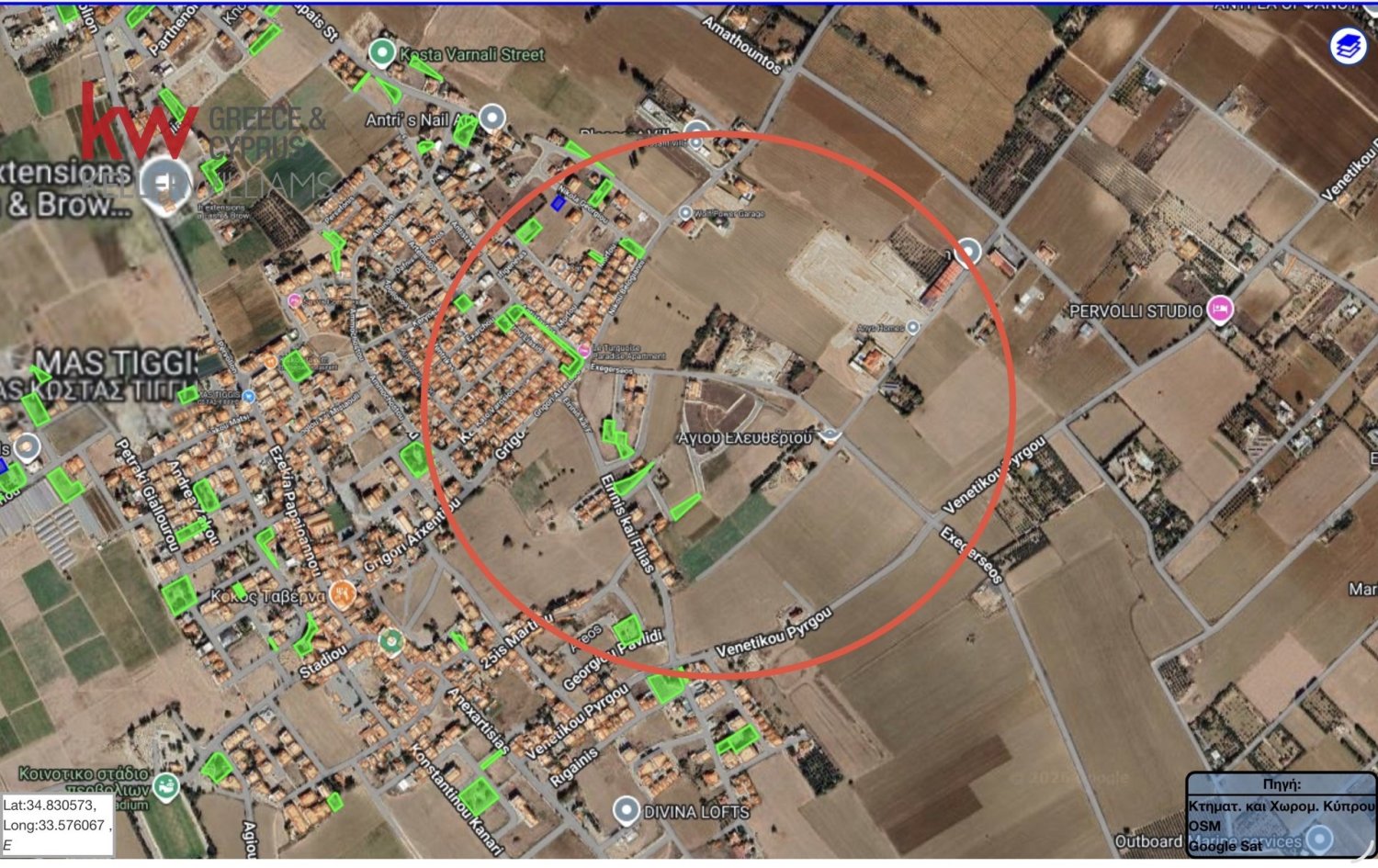 524 m² terreno en venta en Pervolia, Larnaka, Cyprus № 181171