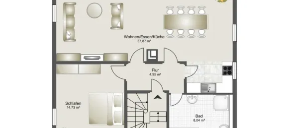 4 غرف نوم منزل ذو طابقين في Reutlingen, Germany رقم 77121 21