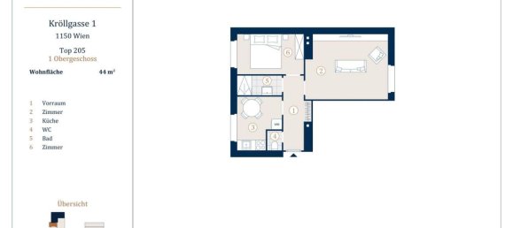 2 rooms Apartment in Rudolfsheim-Funfhaus, Austria No. 207407 11