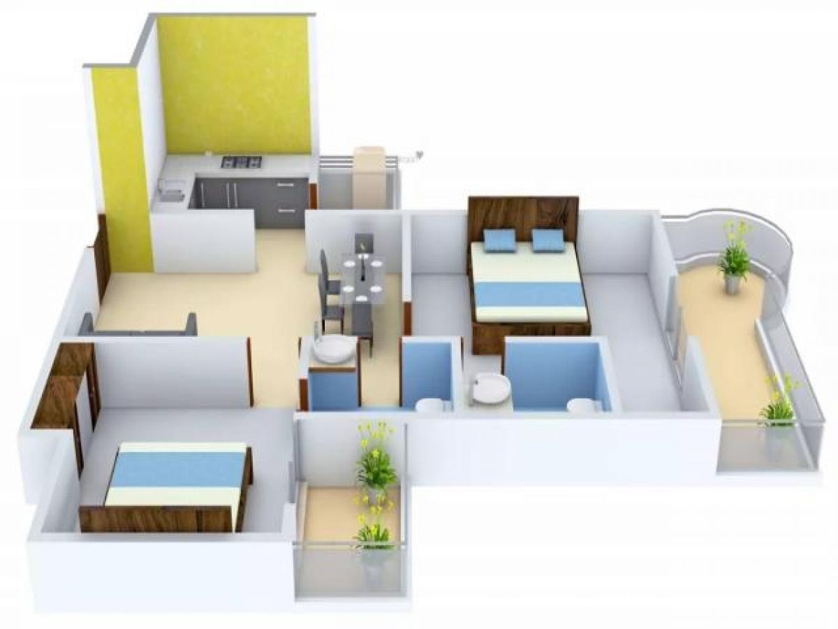 2 غرف نوم منزل في Noida, India رقم 18340