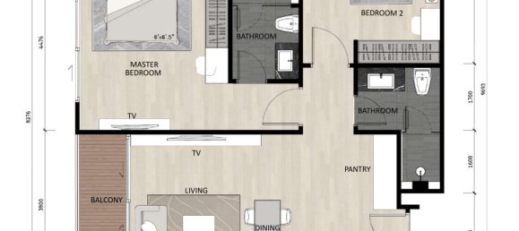 Apartamento com 2 quartos em condomínio em The Sea Heaven Phuket, Thailand N.º 30051 6