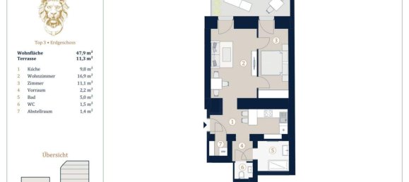 2-Zimmer Penthouse in Alsergrund, Austria, Nr. 137185 7