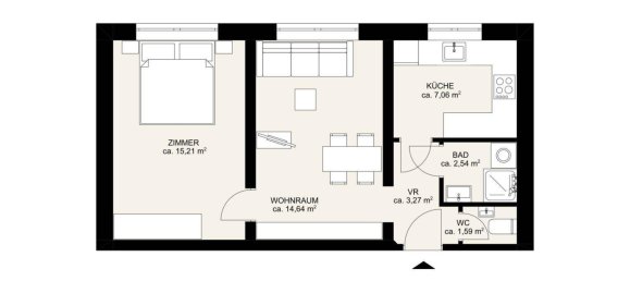 2 rooms Apartment in Rudolfsheim-Funfhaus, Austria No. 216077 3