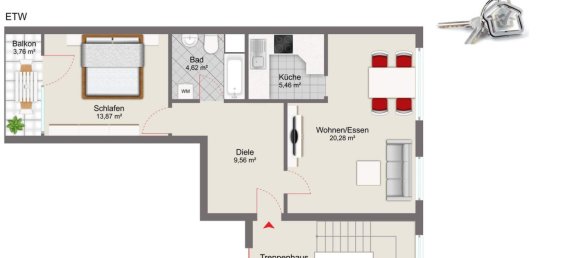 Квартира с 1 спальней в Хемниц, Германия № 224260 5