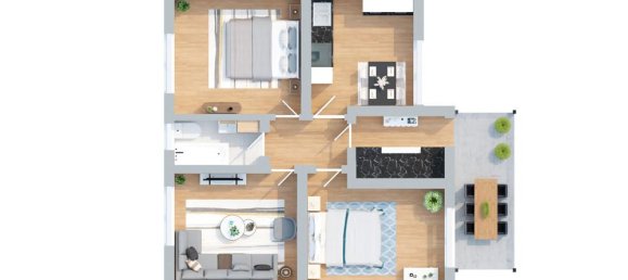 Apartamento de 2 dormitorios en Baden-Wurttemberg, Germany No. 59827 12