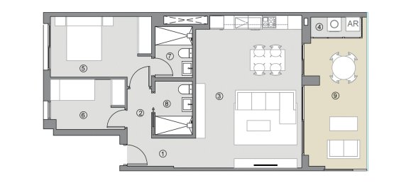 Квартира с 2 спальнями в Пунта Прима, Испания № 13435 30
