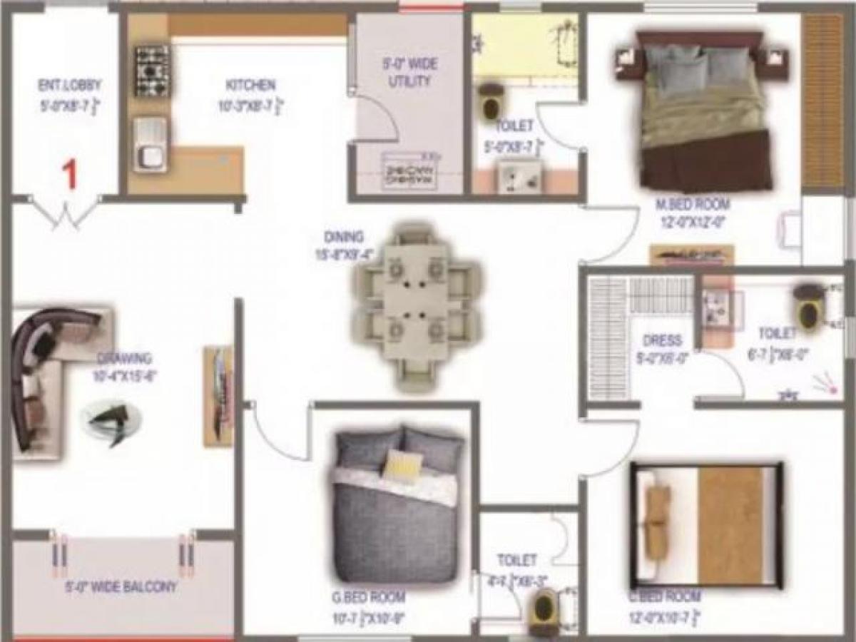 3 bedrooms House in Visakhapatnam, India No. 7680