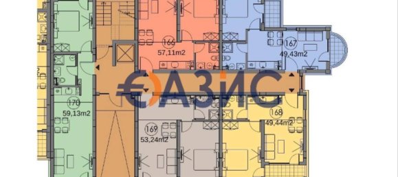 1 غرف نوم شقة في Sveti Vlas, Bulgaria رقم 396 9