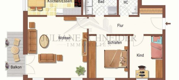 Квартира с 2 спальнями в Лейпциг, Германия № 32827 9