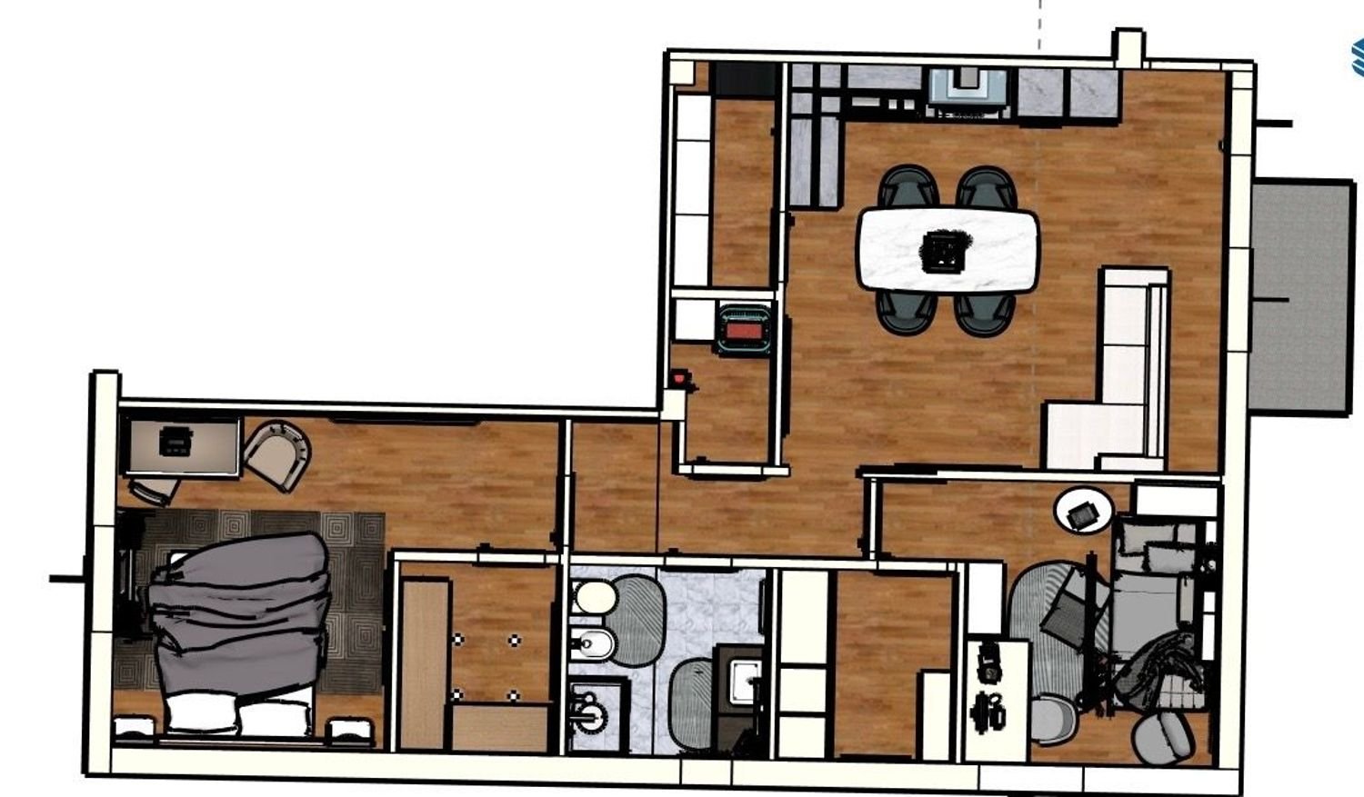 3-salle Appartement à Opera, Italy No. 263930