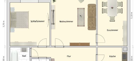 3غرفة شقة في Wilhelmshaven, Germany رقم 61826 12