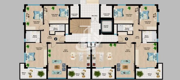 Квартира 2+1 в Аланья, Турция № 3608 2