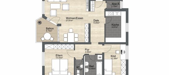 3غرفة شقة في Schwabisch Hall, Germany رقم 38700 22