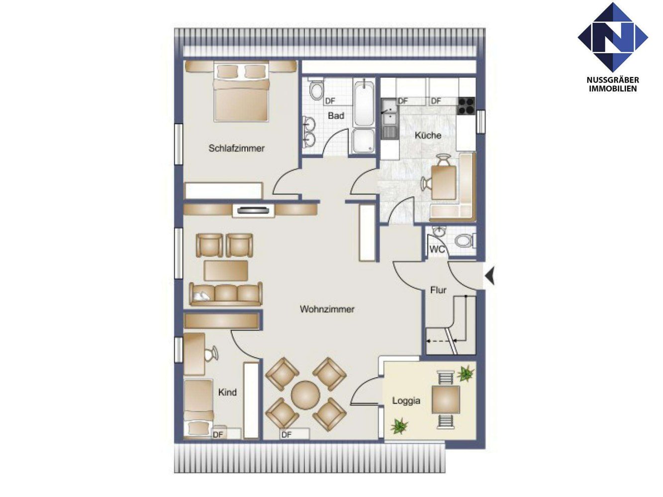 Duplex de 4 divisões em Esslingen, Germany N.º 35287