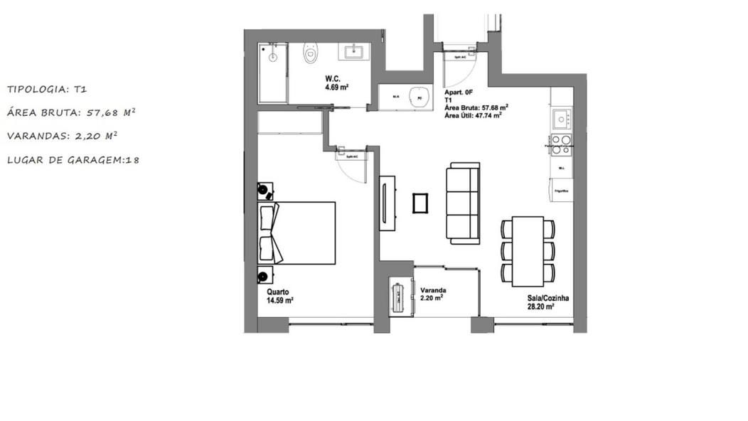 1 bedroom Apartment in Aveiro, Portugal No. 207440