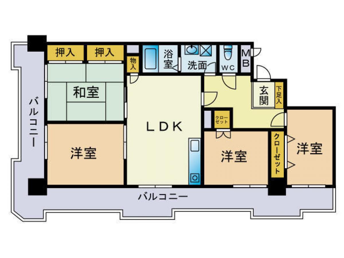 4 bedrooms Apartment in Fukuoka, Japan No. 6565