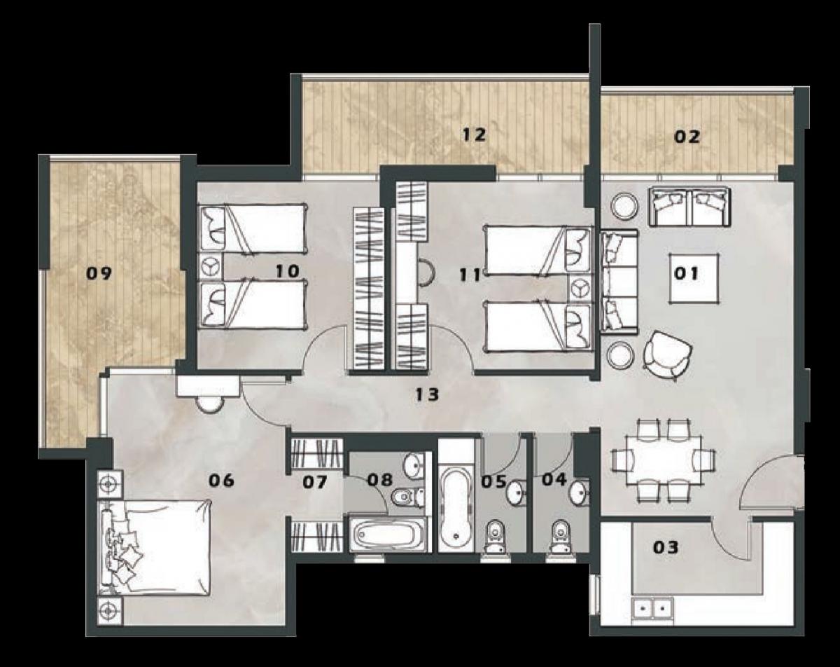Condominio de 3 dormitorios en New Capital City, Egypt No. 2258