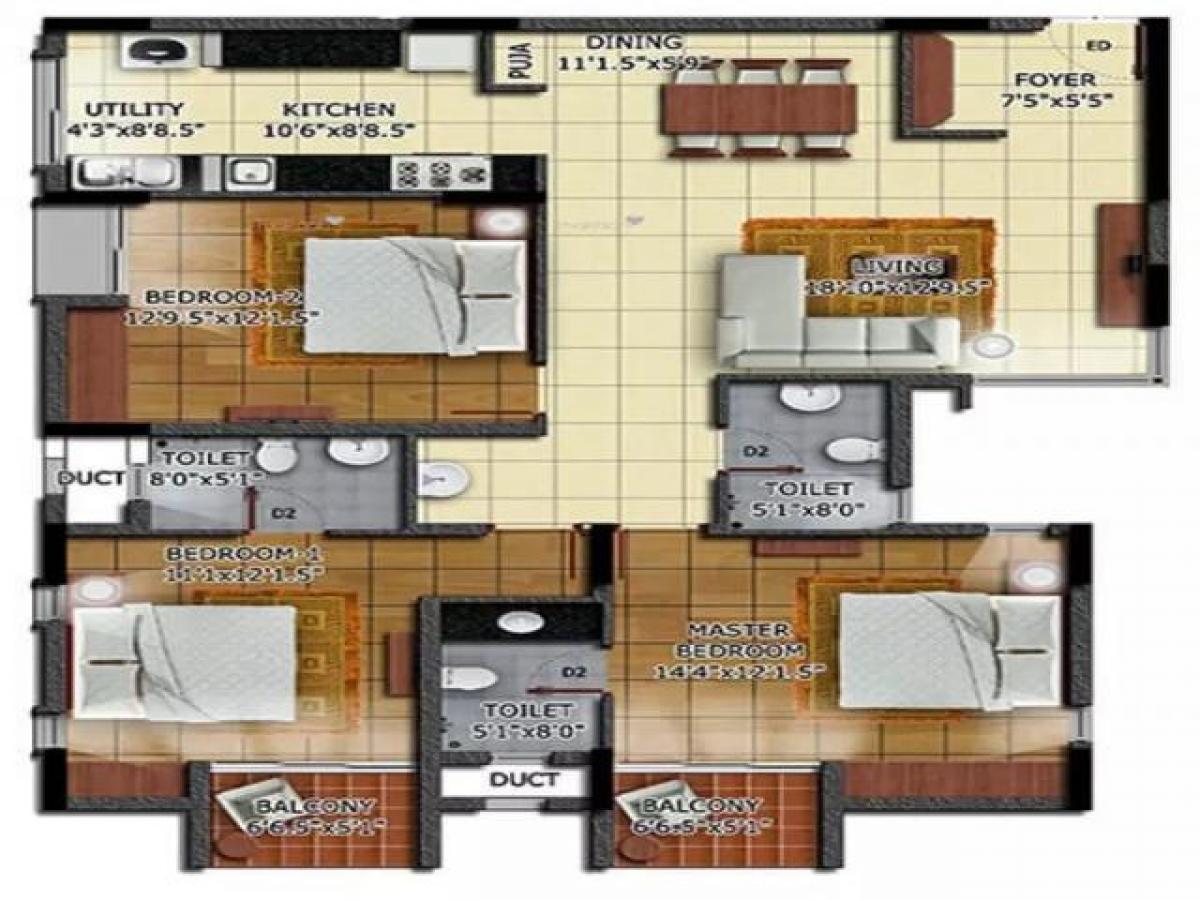 3 bedrooms House in Chennai, India No. 5654