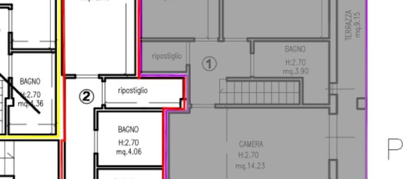 Квартира с 3 комнатами в Флоренция, Италия № 37212 14