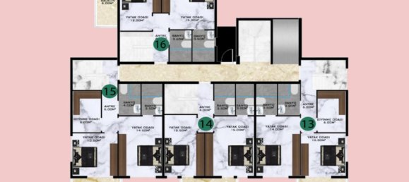 Пентхаус 2+1 в Газипаша, Турция № 22851 11