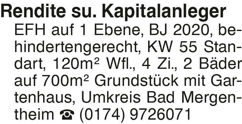 4-Zimmer Haus in Bad Mergentheim, Germany, Nr. 350299