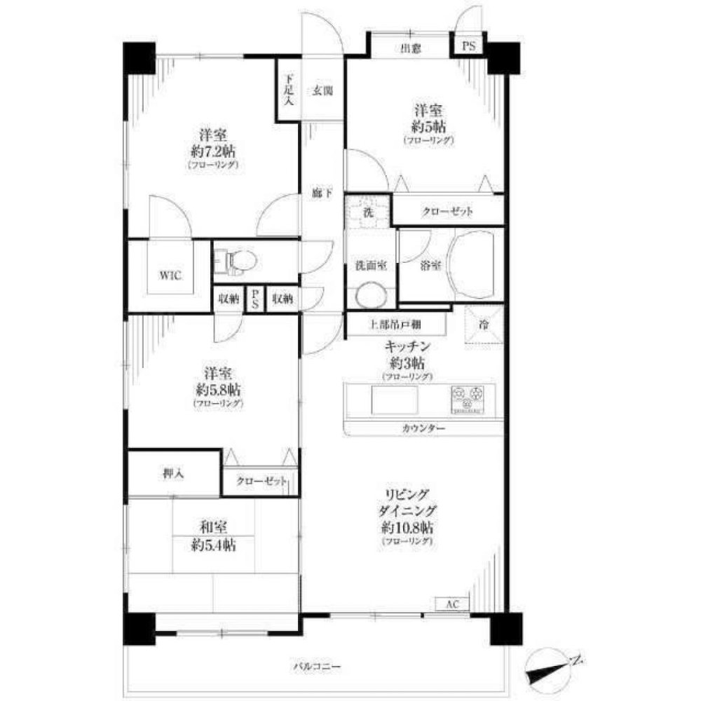 Apartamento de 4 dormitorios en Saitama, Japan No. 5459