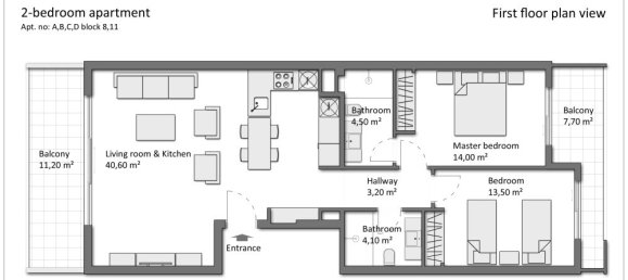 Квартира 2+1 в Сиде, Турция № 19384 9