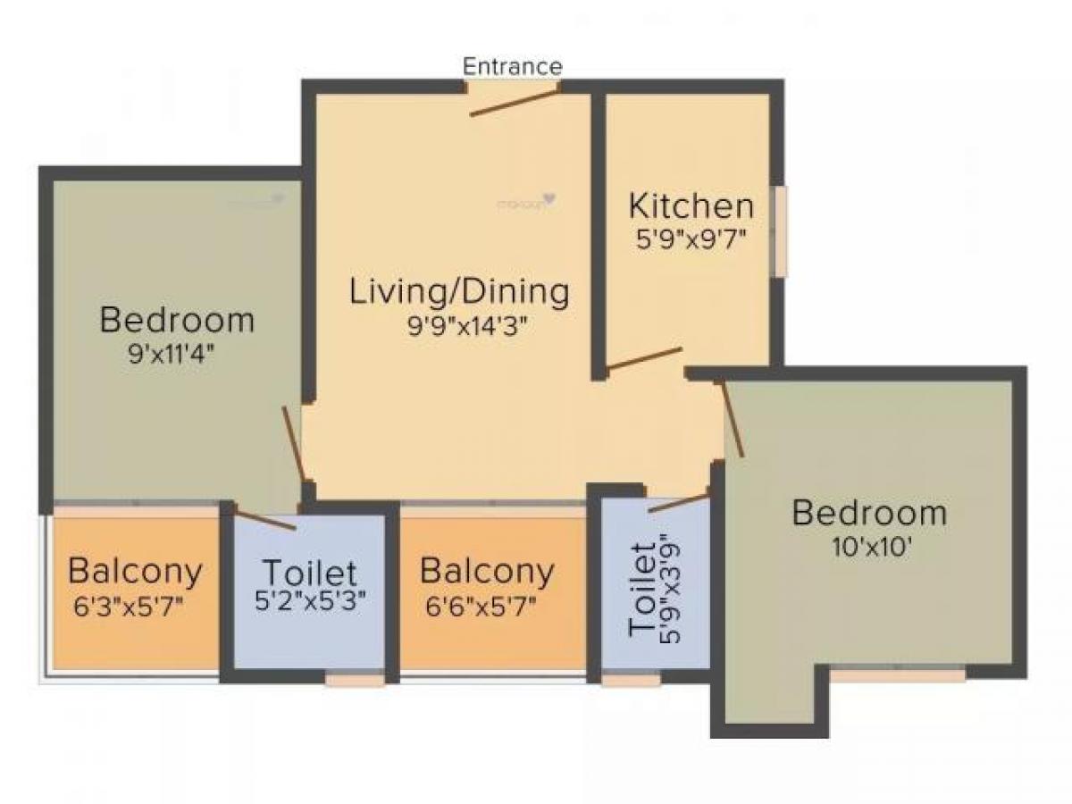 2 bedrooms House in Kolkata, India No. 43449