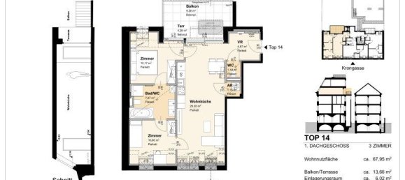 3-Zimmer Penthouse in Margareten, Austria, Nr. 213818 19