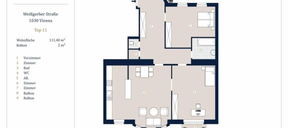 3 rooms Apartment in Vienna, Austria No. 192204 8