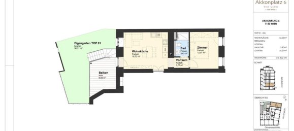 2-salle Appartement à Rudolfsheim-Funfhaus, Austria No. 248894 10