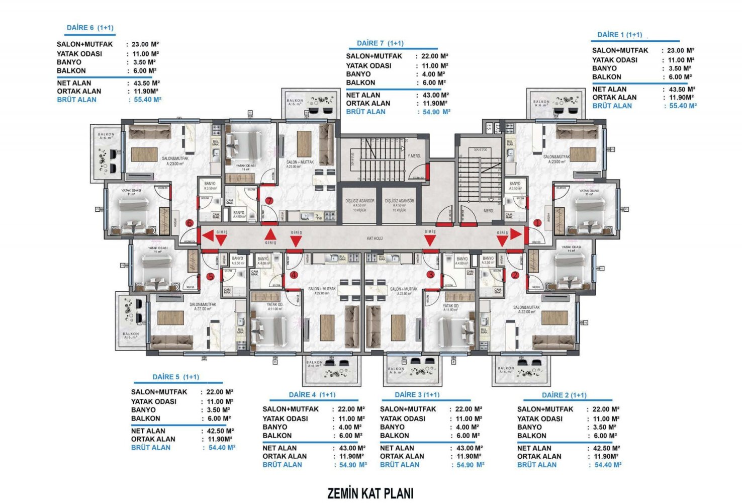 Apartment 2+1 in Avsallar, Turkey No. 13344