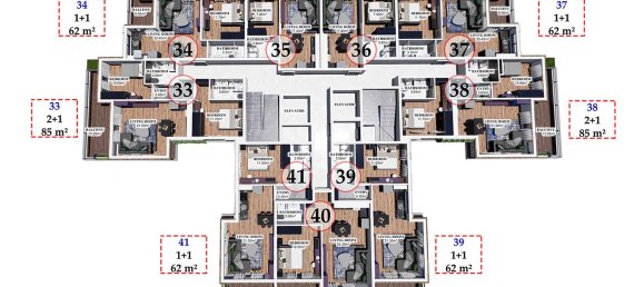 Квартира 2+1 в Аланья, Турция № 909 24