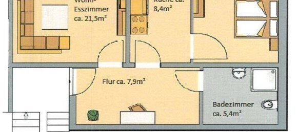 Квартира с 2 комнатами в Зале, Германия № 281722 22