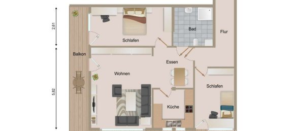 Apartamento de 3 divisões em Freiburg im Breisgau, Germany N.º 106643 10