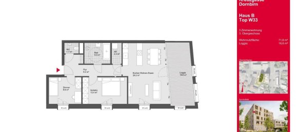 3-Zimmer Wohnung in Dornbirn, Austria, Nr. 181669 4