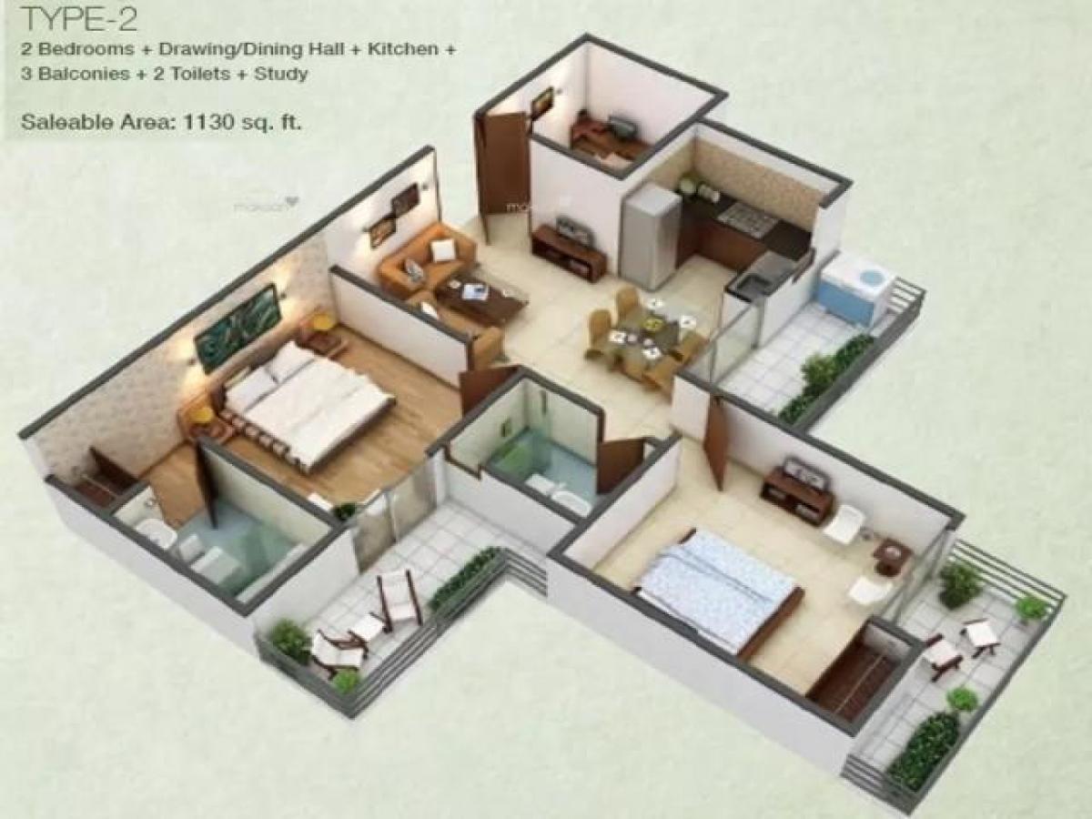 2 bedrooms House in Noida, India No. 65322