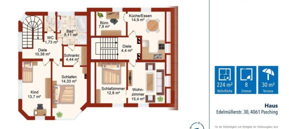 Дом с 8 комнатами в Пашинг, Австрия № 245976 22