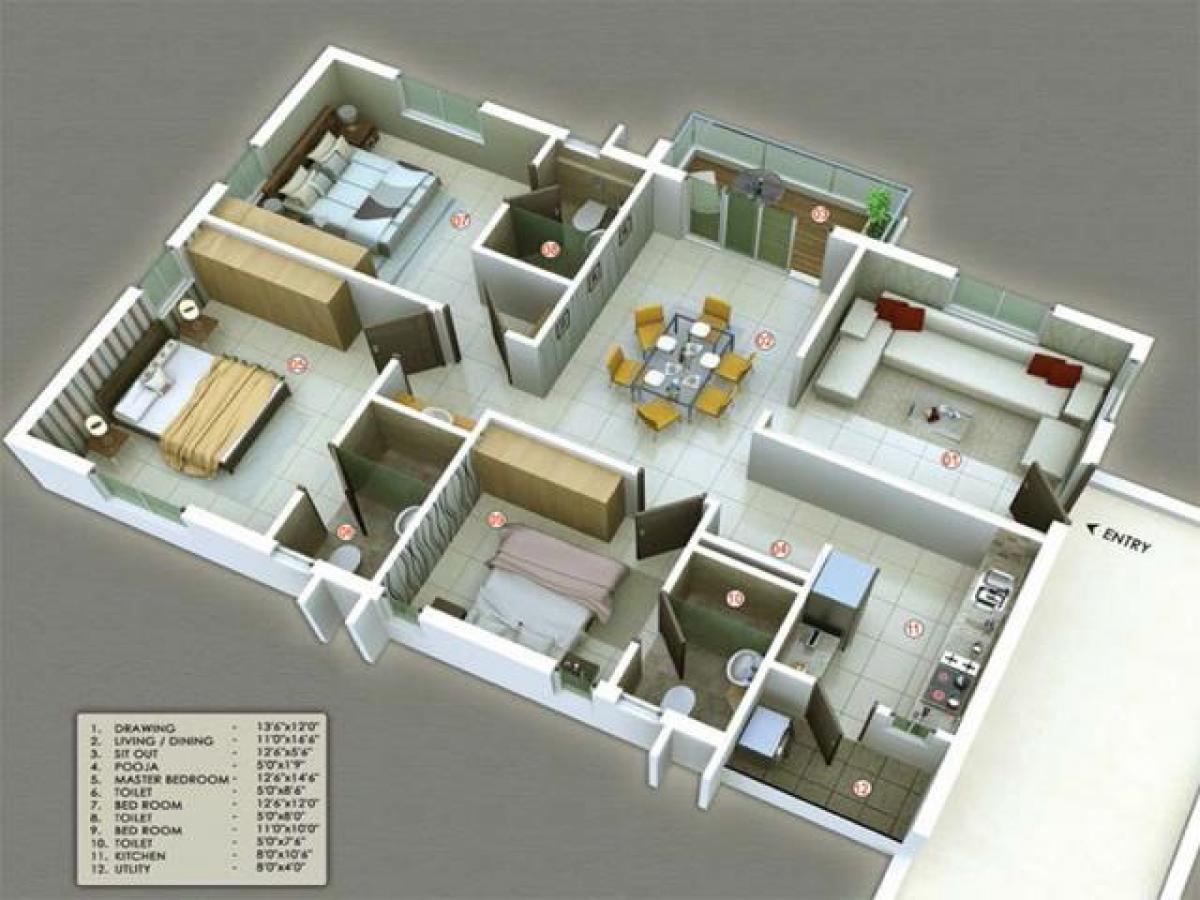 3 bedrooms House in Vijayawada, India No. 43339